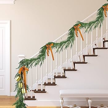 1 Pcs Christmas Garlands Norfolk Pine Garland Artificial Faux Greenery Garland for Holiday Indoor... | Amazon (US)