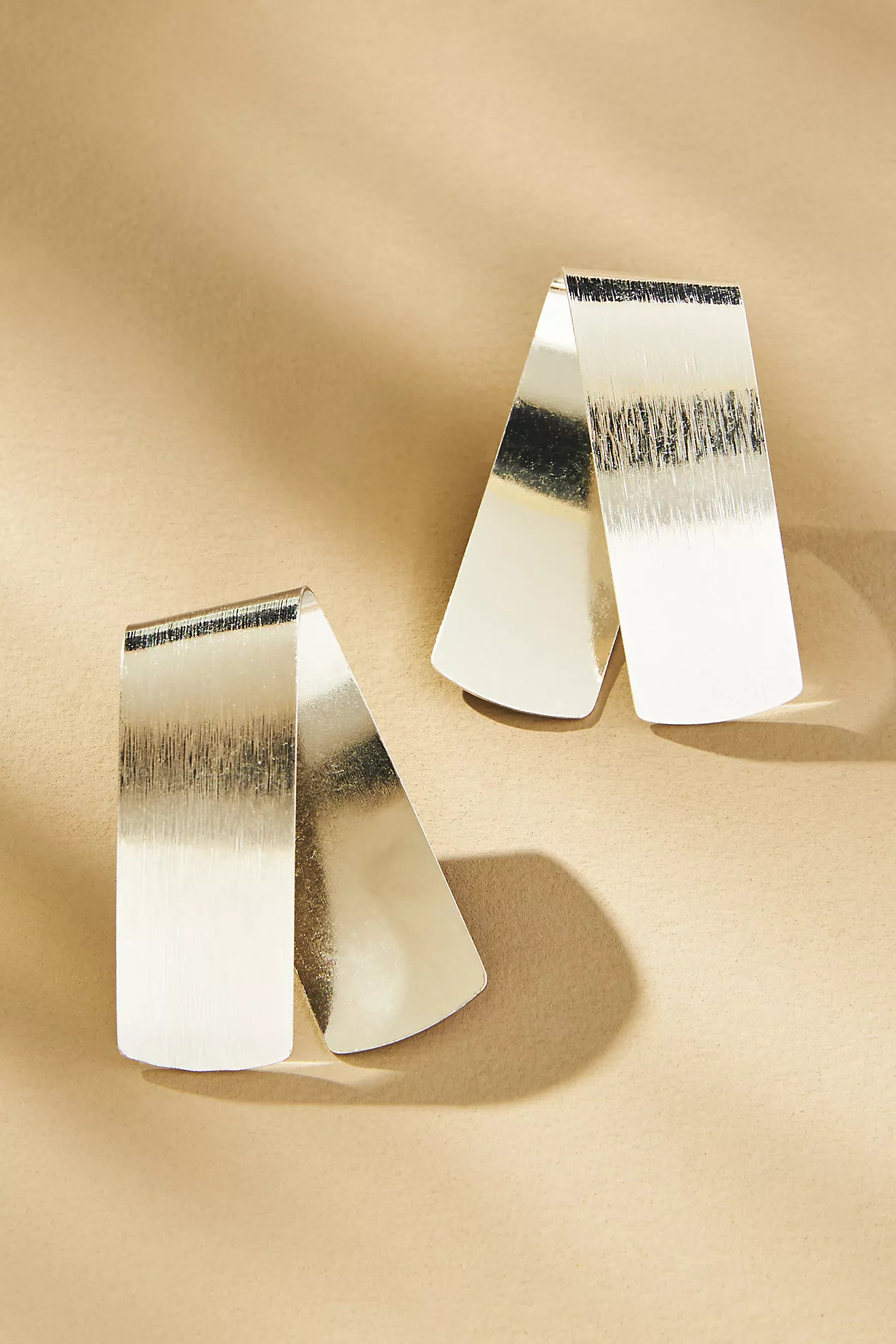 Flat Metal Roll Earrings | Anthropologie (US)