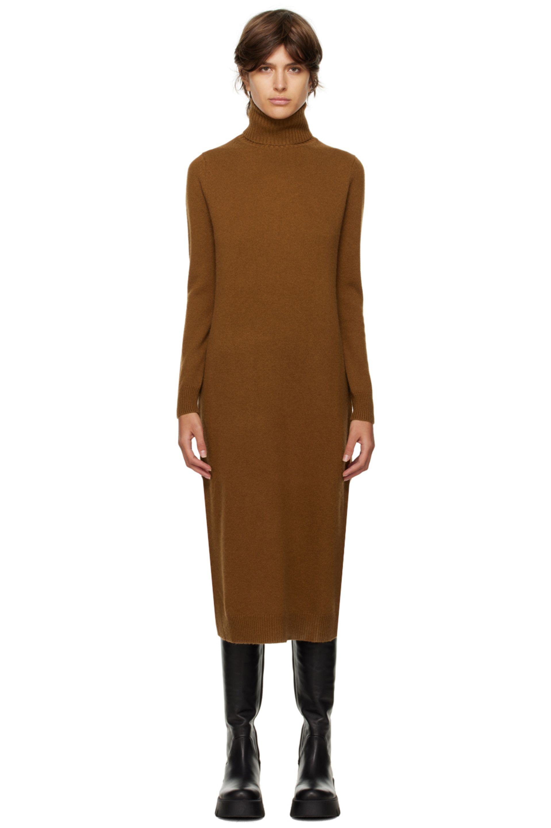 Max Mara - Brown Fanfara Midi Dress | SSENSE