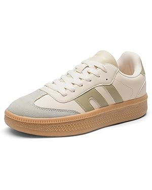 DREAM PAIRS Women's Tennis Sneakers Walking Casual Lace-Up Footwear Comfortable Fashion Sneakers ... | Amazon (US)