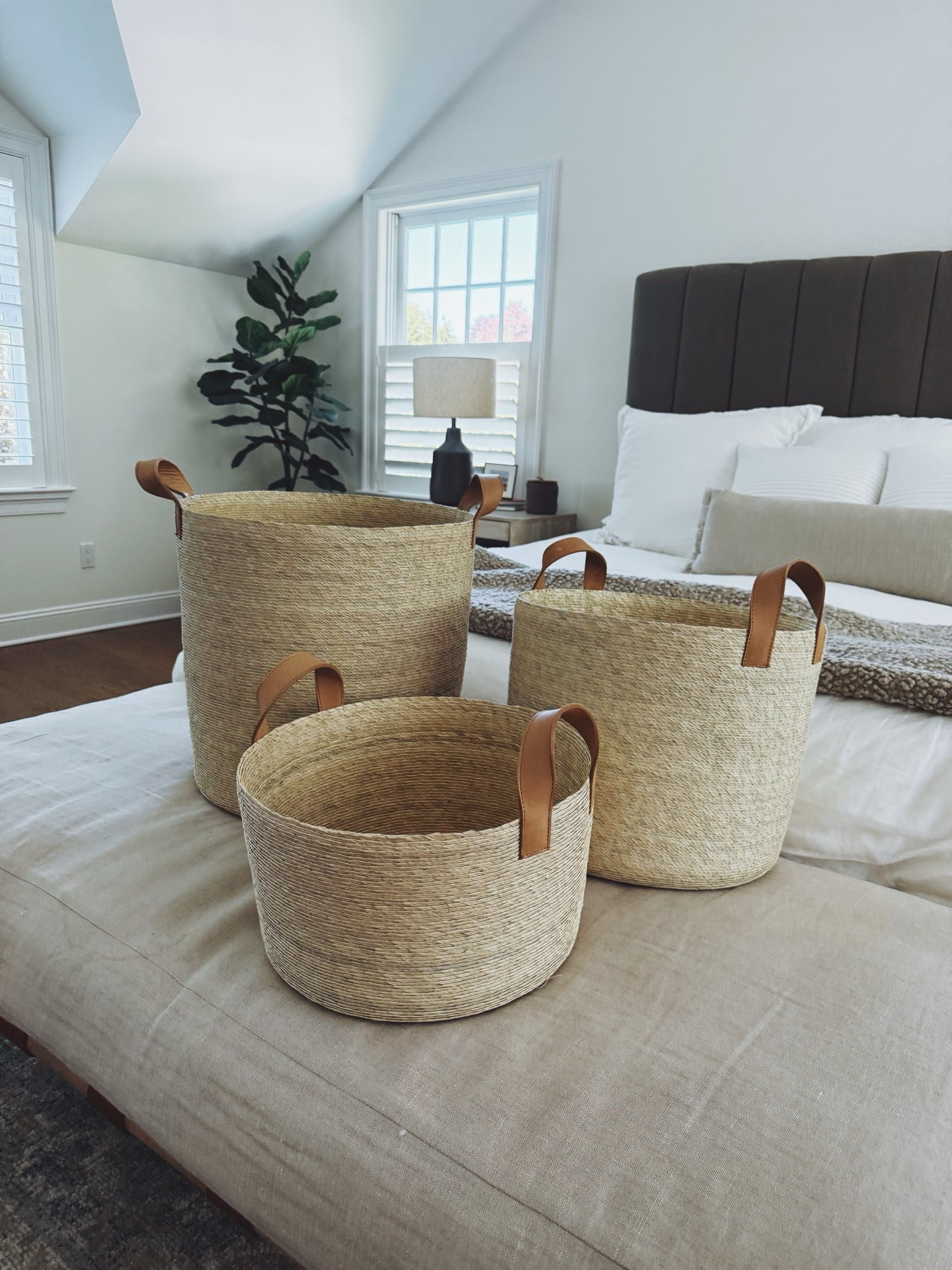 Beautiful baskets that double as home decor and help keep the chaos organized? Yes please 🤍 Recently got this set of 3 from @quince and immediately put them to use. #quincepartner

#LTKHome