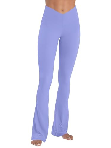 Sunzel Mini Flare Leggings for Women V Crossover Mid Rise Workout Flared Yoga Pants with Tummy Co... | Amazon (US)