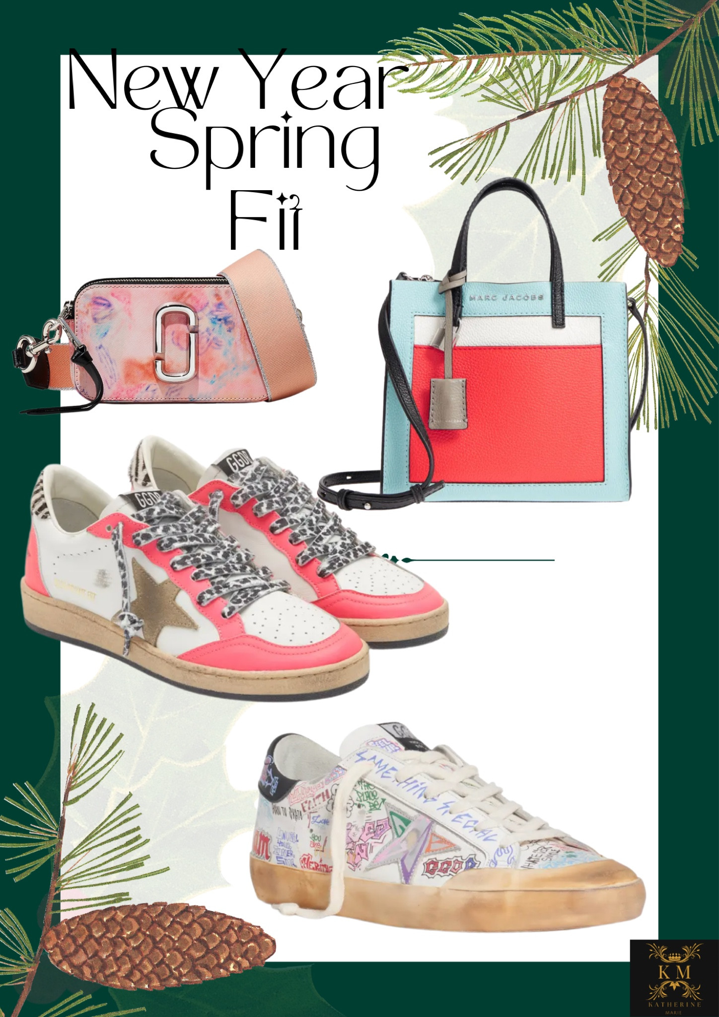 New Year Spring Fit. Golden Goose sneakers & Marc Jacob tote. 

#LTKitbag #LTKFind #LTKshoecrush