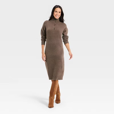 Women's Long Sleeve Midi Sweater Dress - Universal Thread™ | Target