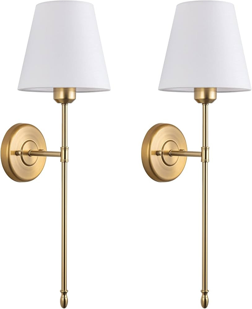 Battery operated wall lamp set of 2,Wireless wall sconces,wall light fixtures with remote,Chargin... | Amazon (US)