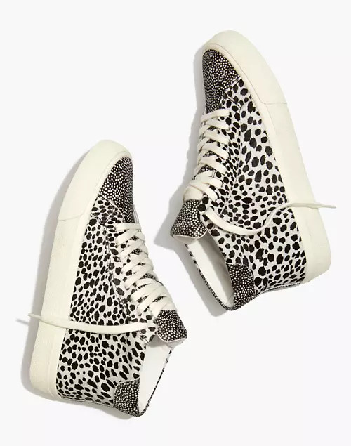 Sidewalk High-Top Sneakers in Spot Mix Suede | Madewell