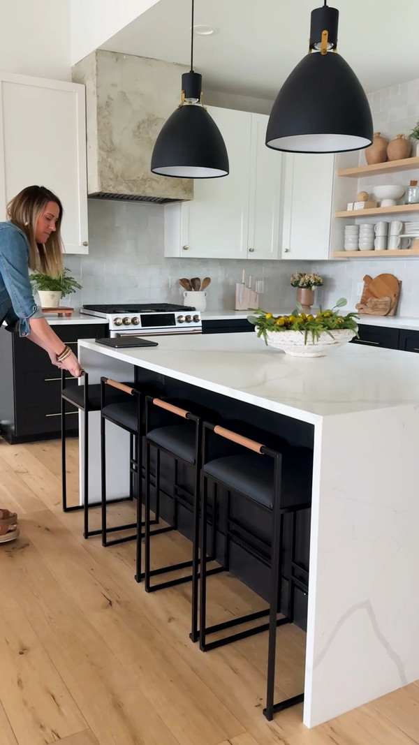 These modern barstools are perfect for families!