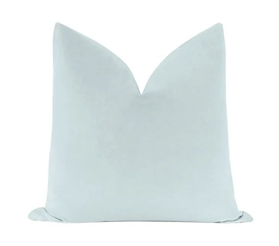 Classic Velvet // Spa Blue Pillow COVER ONLY  velvet pillow  | Etsy | Etsy (US)