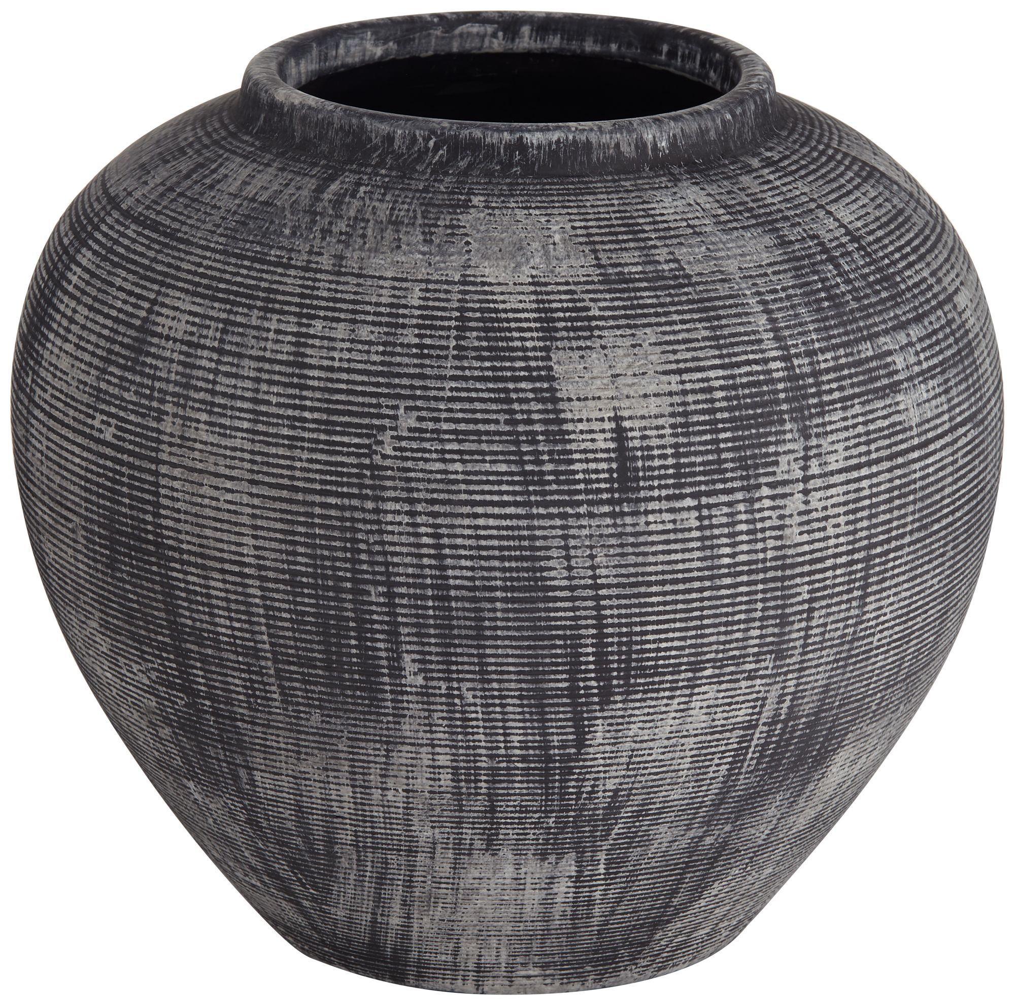 Studio 55D McGinn 9" Wide Rough Antique Black Decorative Vase | Walmart (US)