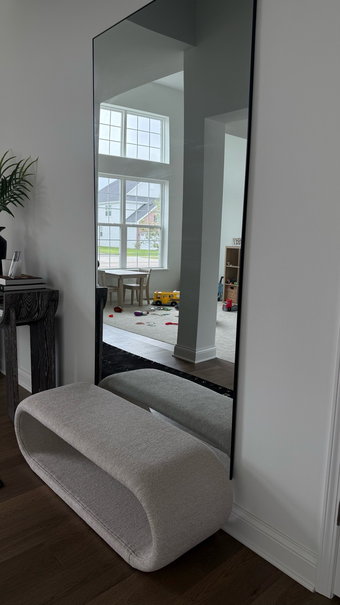 More home Amazon finds! Love how this oversized mirror turned out! 

Mirror and bench linked!

#LTKHome #LTKSaleAlert #LTKmomlife