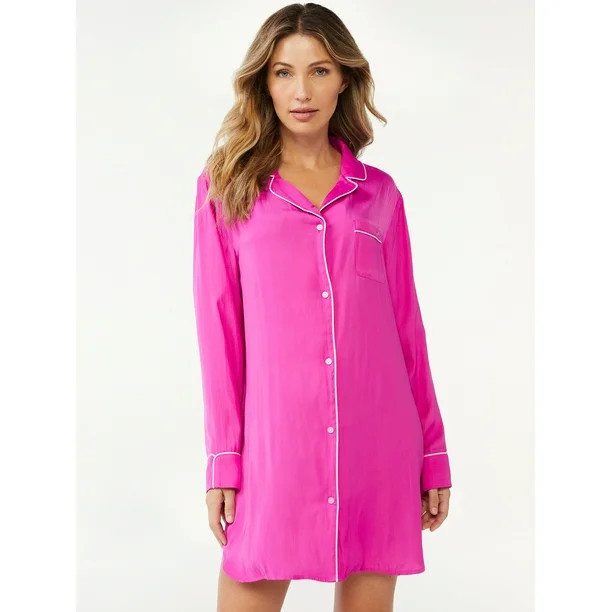 Sofia Intimates by Sofia Vergara Women's Satin Sleepshirt - Walmart.com | Walmart (US)