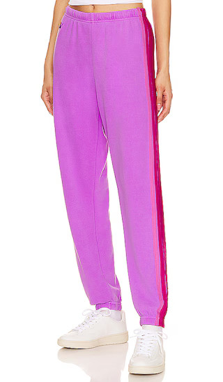5 Stripe Sweatpant in Neon Purple & Pink | Revolve Clothing (Global)