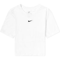 Nike Women's Essential Slim Crop Swoosh T-Shirt in White, Size Medium | END. Clothing | End Clothing (US & RoW)