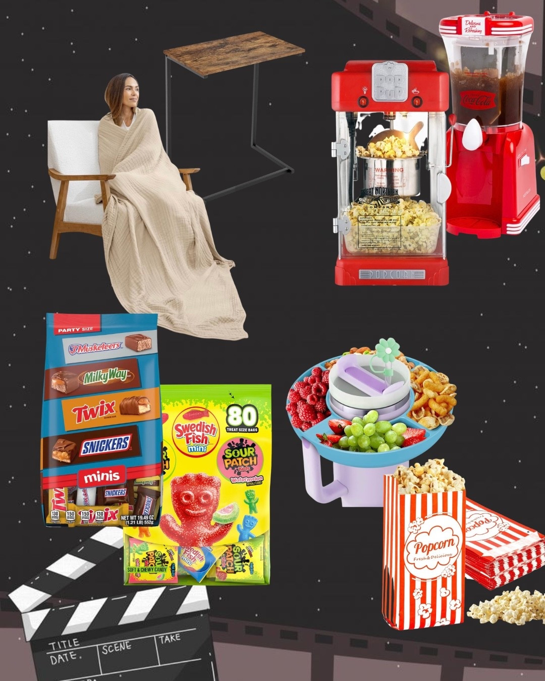Movie night, but make it cozy 🍿✨ From buttery popcorn and soft blankets to comfy loungewear and dim lights — these at-home movie theater essentials turn every night into a premiere experience 🎬🏡

#LTKdayinmylife #LTKU #LTKHome