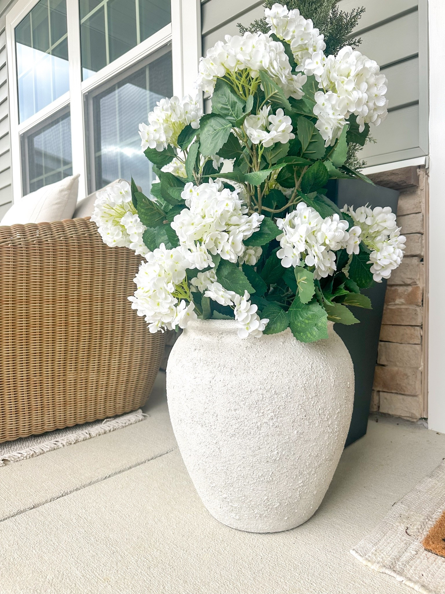 The most realistic faux hydrangeas I’ve ever seen! They’re so full and have completely elevated our front porch. 
#hydrangeas #amazon #fauxflorals #planter

#LTKHome #LTKSeasonal