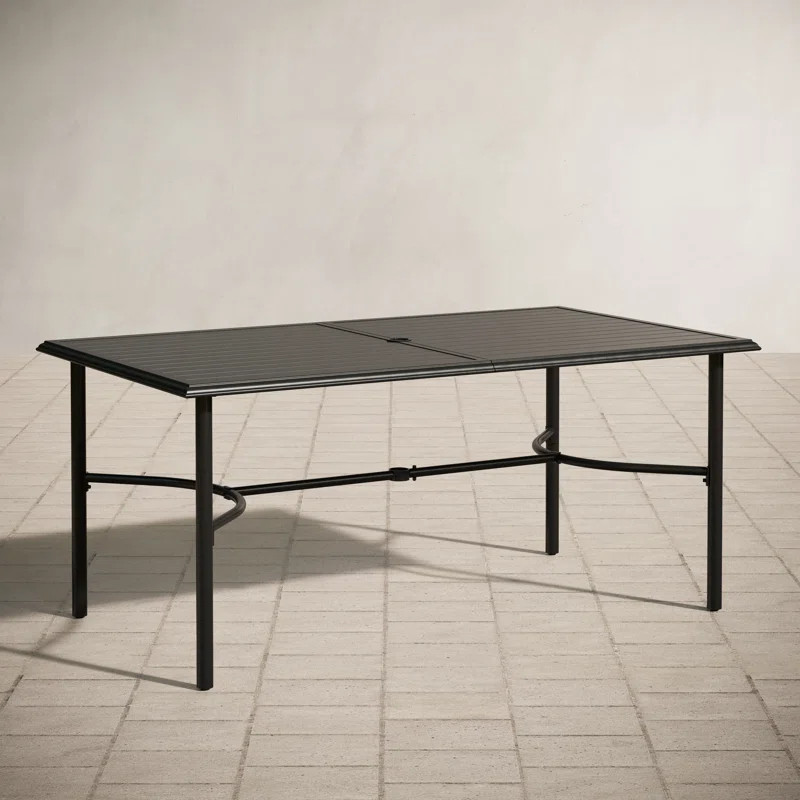 Rectangular Steel Outdoor Dining Table | Wayfair North America