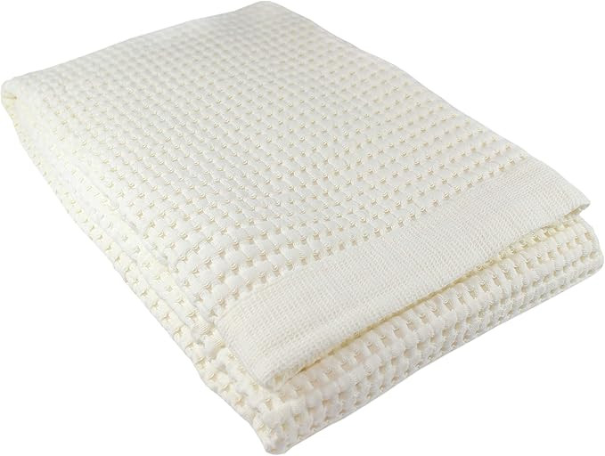 GILDEN TREE Waffle Towels Quick Dry Lint Free Thin Bath Towel, Modern Style (Cream) | Amazon (US)