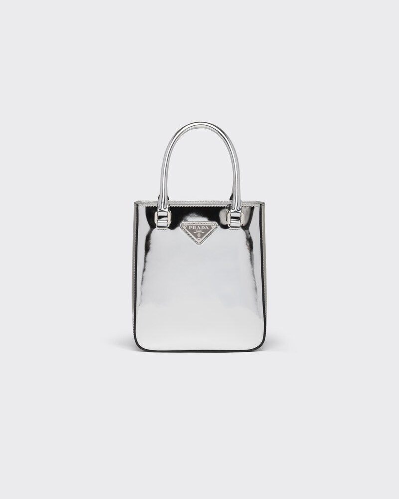 Small brushed leather tote | Prada Spa US