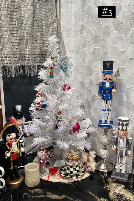 Mini Pre Lit 🔥 White 🎄 Christmas Tree! 

What a perfect 🤩 little sparkle of joy for a small space! 

Nutcrackers to of course- protect it 😍

#LTKhome #LTKSeasonal #LTKHoliday