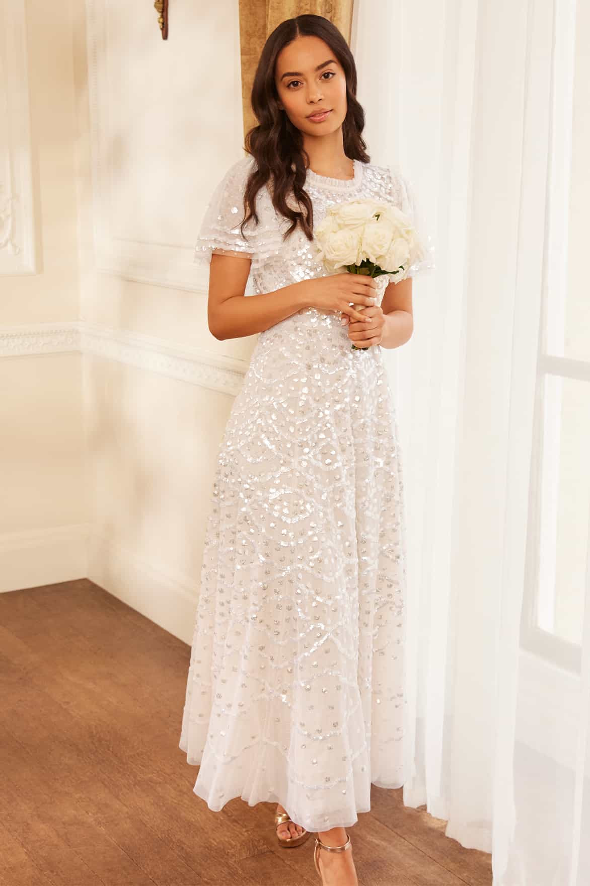 Deco Dot Gloss Ankle Gown | Needle & Thread US