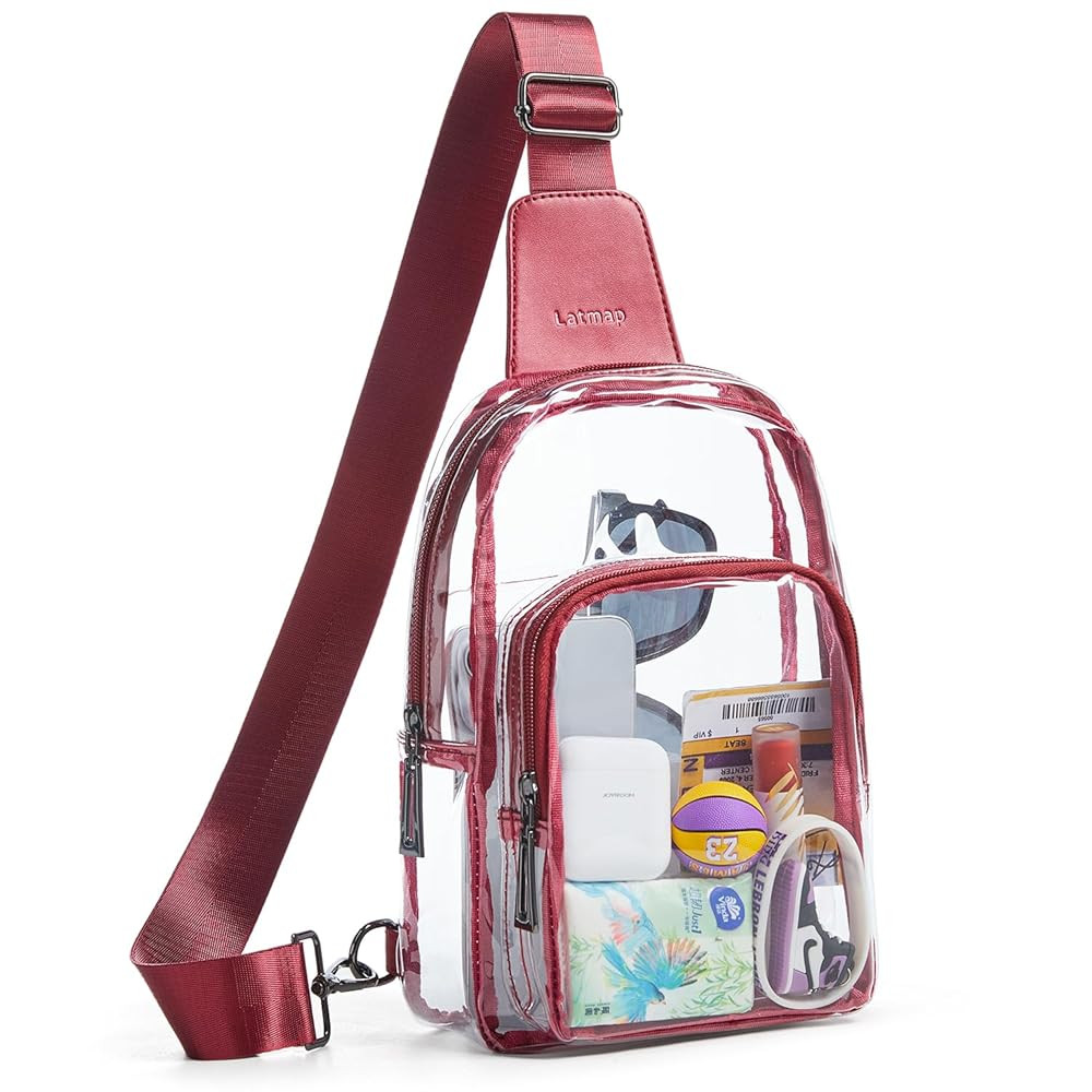 Clear Bag for Stadium Events, Clear Purse for Women Stadium Crossbody Bag, Transparent Bag for Co... | Amazon (US)