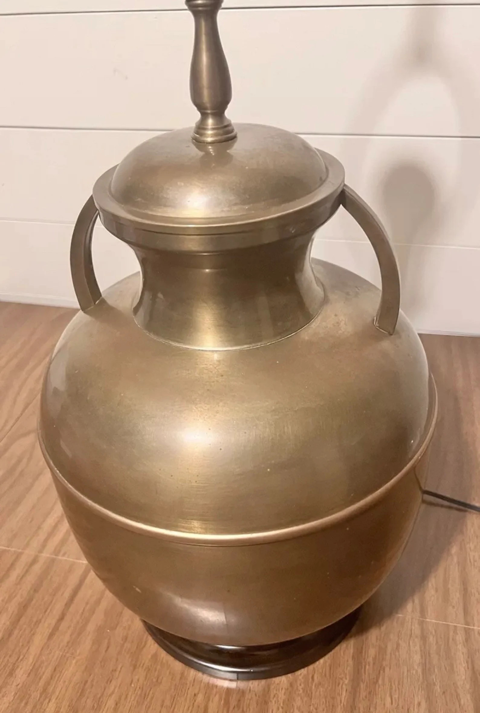 Arts & Crafts Style XL Brass Urn Table Lamp w/ Side Handles and Shade Antique 1910 | Etsy (US)