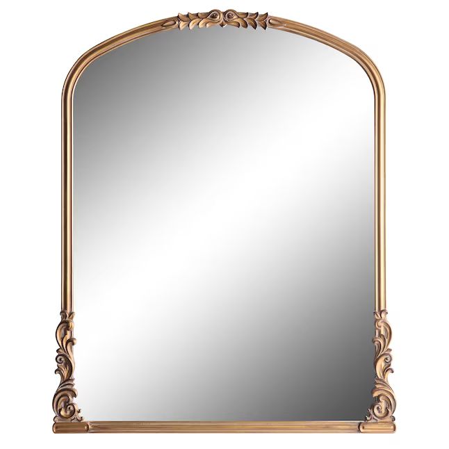 allen + roth 28-in W x 35-in H Gold Framed Wall Mirror | Lowe's