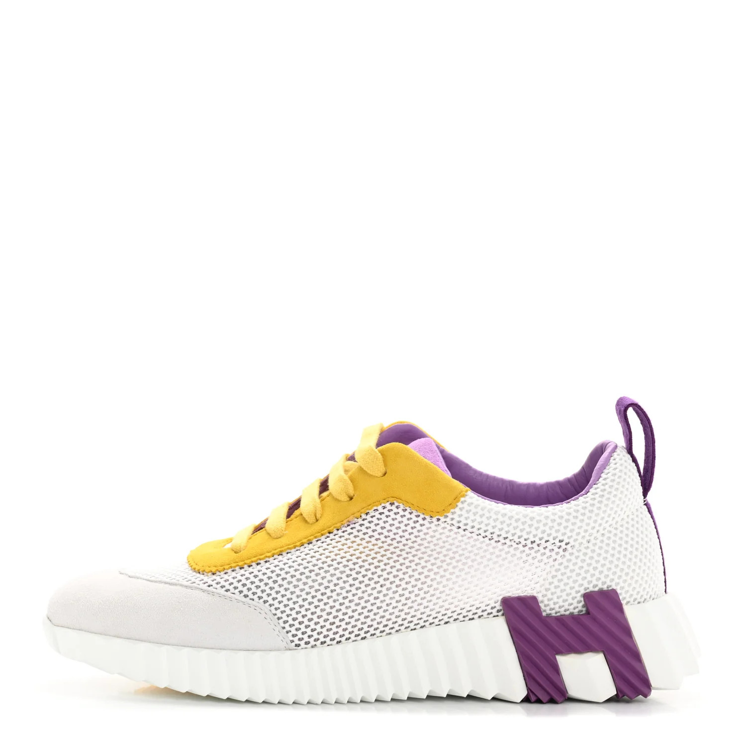 Air Mesh Suede Goatskin Bouncing Sneakers 36 White Multicolor | FASHIONPHILE (US)