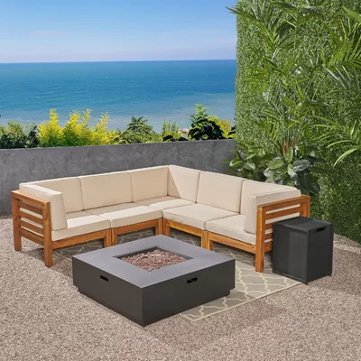 Maxwell Outdoor 7 Piece Sectional Seating Group with Cushions | Wayfair North America