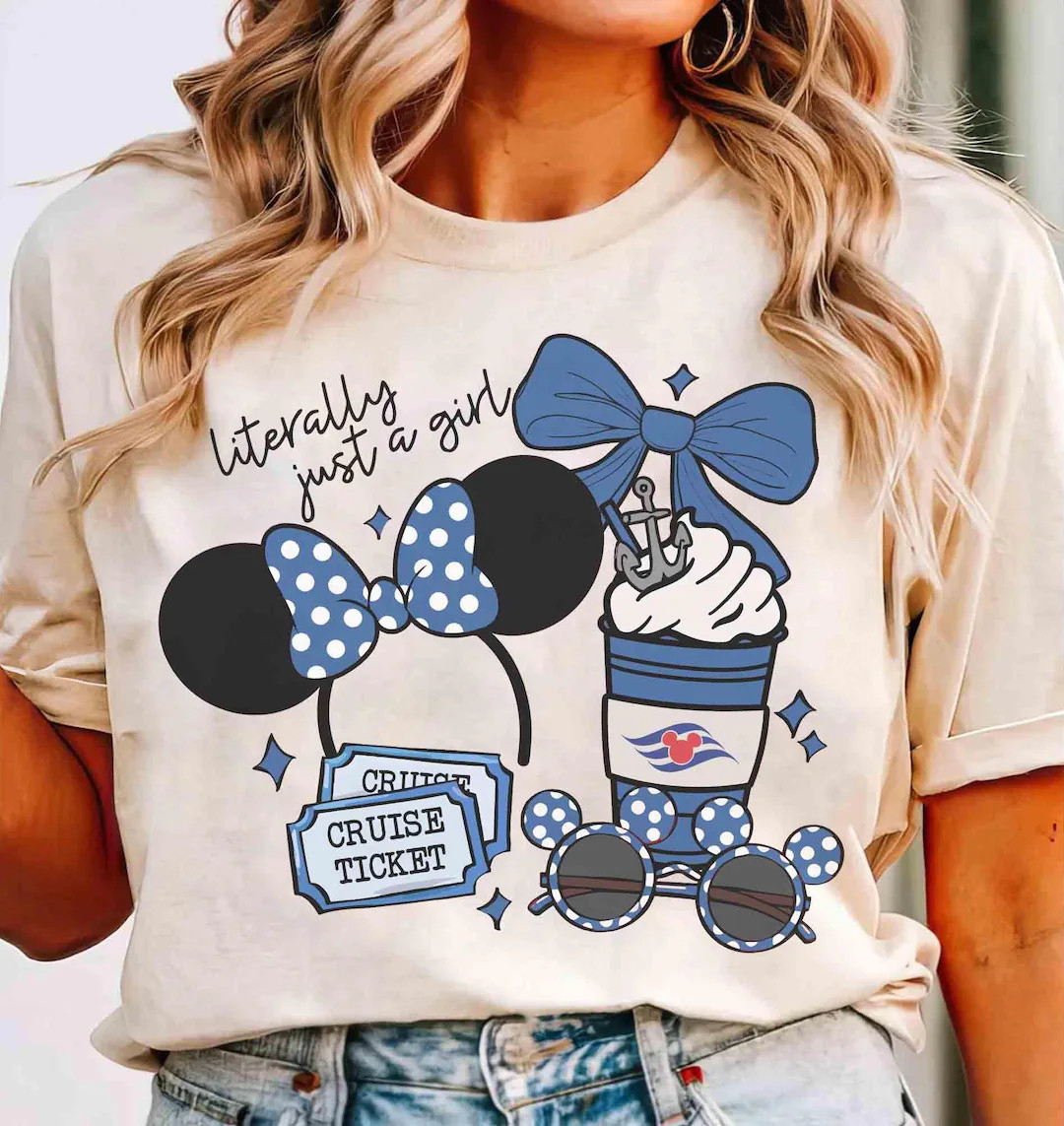 Disney Coquette Bow Literally Just A Girl Cruise Line T-shirt, Minnie Mouse Girl Cruise Trip, Let... | Etsy (US)