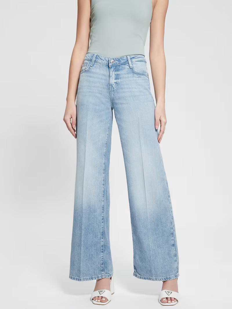 Eco Featherweight Mid-Rise Palazzo Jeans | GUESS® Official Website | Guess (US)