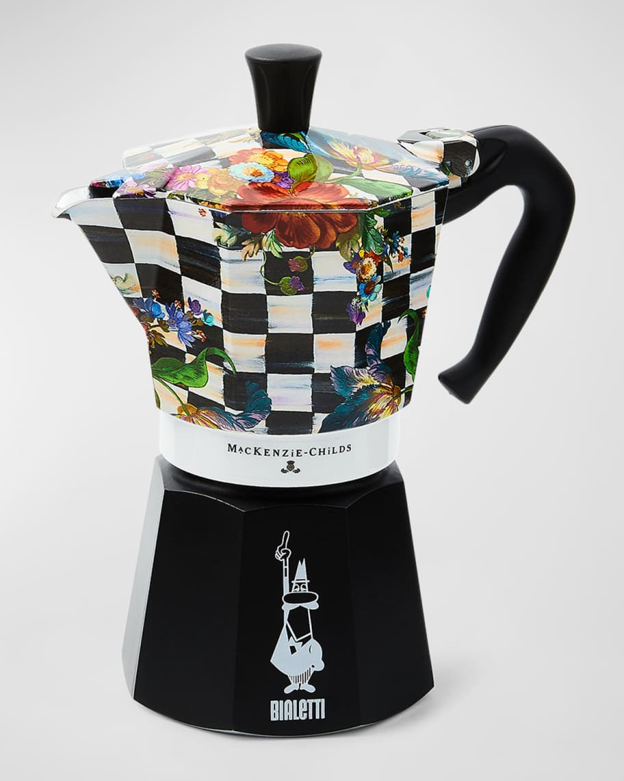 MacKenzie-Childs x Bialetti Moka Express Courtly Flower Market Stovetop Coffee Pot, 6 Cups | Neiman Marcus