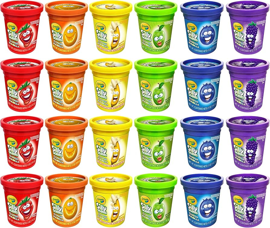 Crayola Dough, Silly Scents - 24x5oz Scented Playdough Pack in 6 Colors and Scents | Playdough Bu... | Amazon (US)