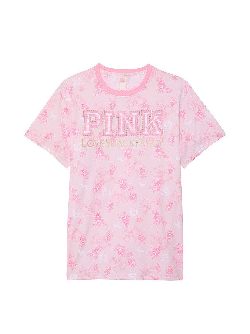 PINK x LoveShackFancy Campus Cotton Tee | Victoria's Secret (US / CA )