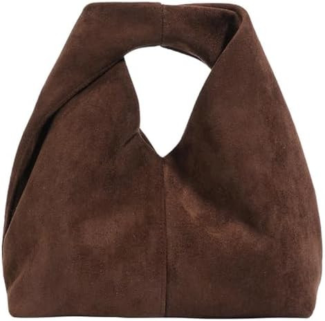 Slouchy Suede Crescent Crossbody Purses Women Cute Hobo Bags Trendy Satchels Underarm Shoulder Ba... | Amazon (US)