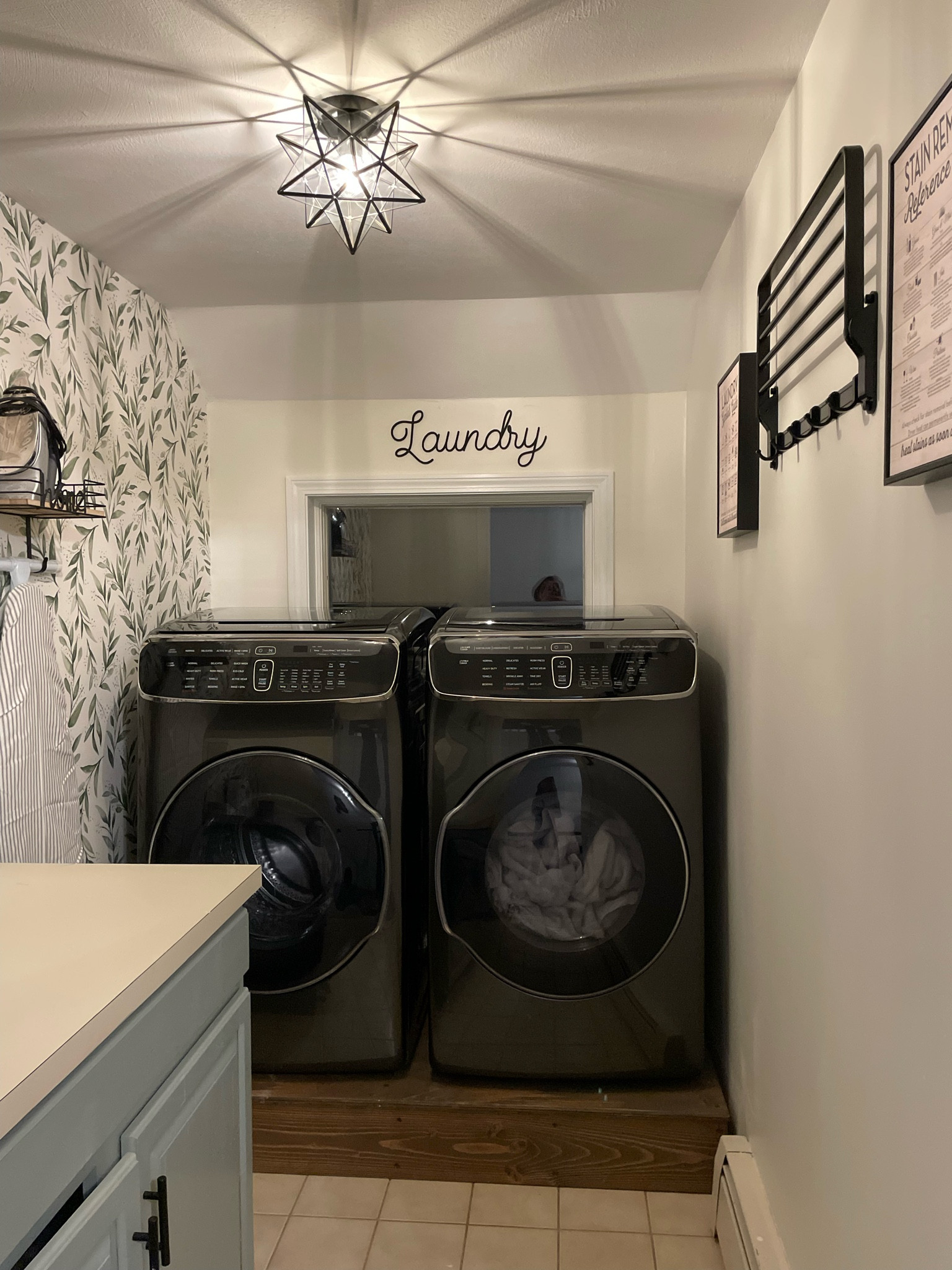 Updated our laundry room. #laundry #laundryroom #fixerupper #joannagaines #remodel #modernfarmhouse

#LTKunder100 #LTKhome