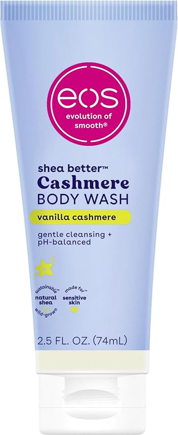 eos Travel Vanilla Cashmere Body Wash- Travel Size Body Wash, Hydrating, Moisturizing, Toiletries... | Amazon (US)