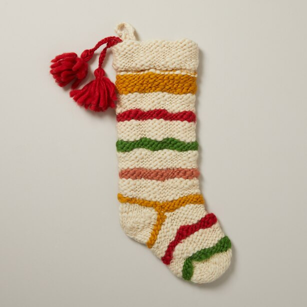 KNIT STRIPE STOCKING, MULTICOLOUR | Indigo (CA)