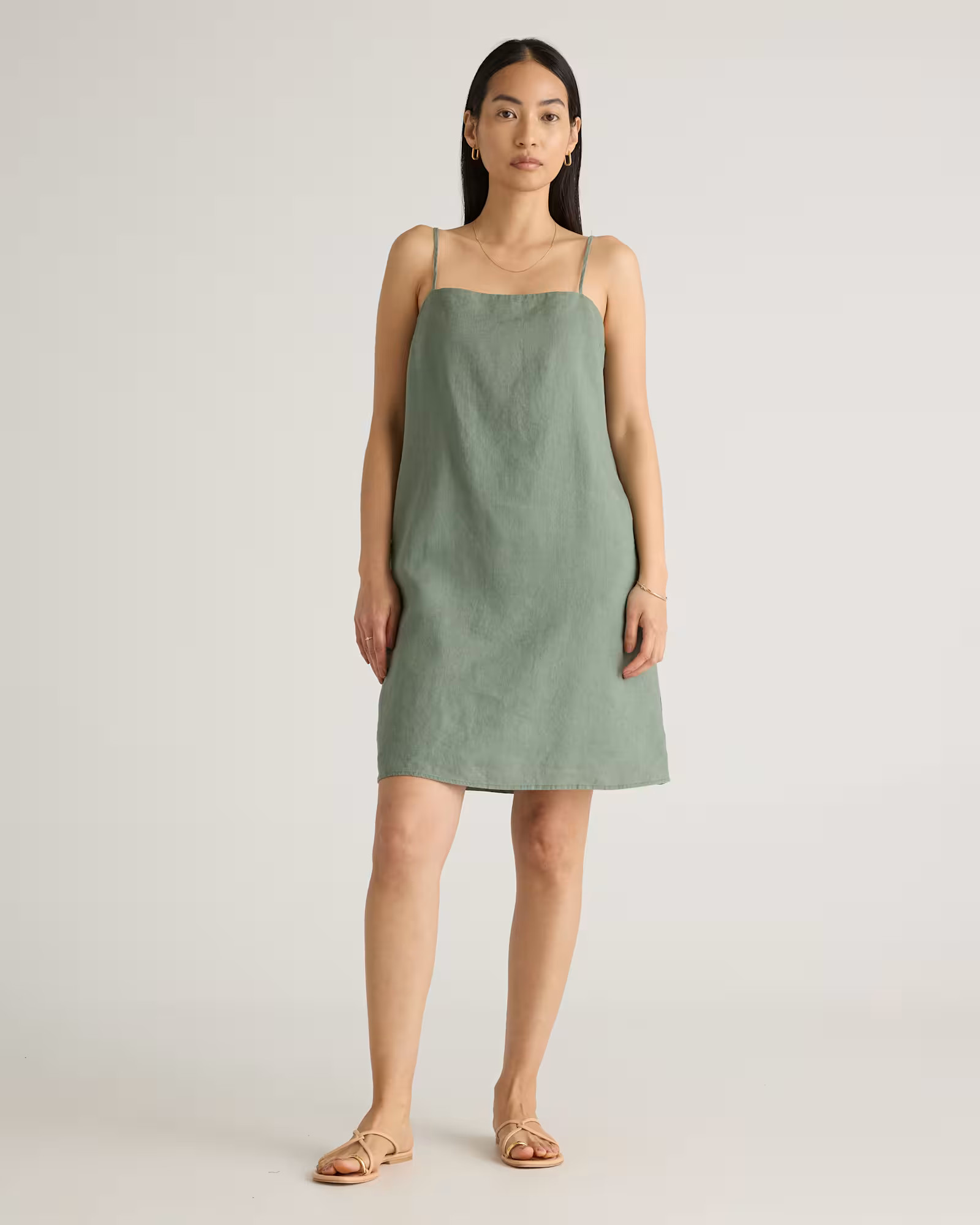 100% European Linen Spaghetti Strap Mini Dress | Quince