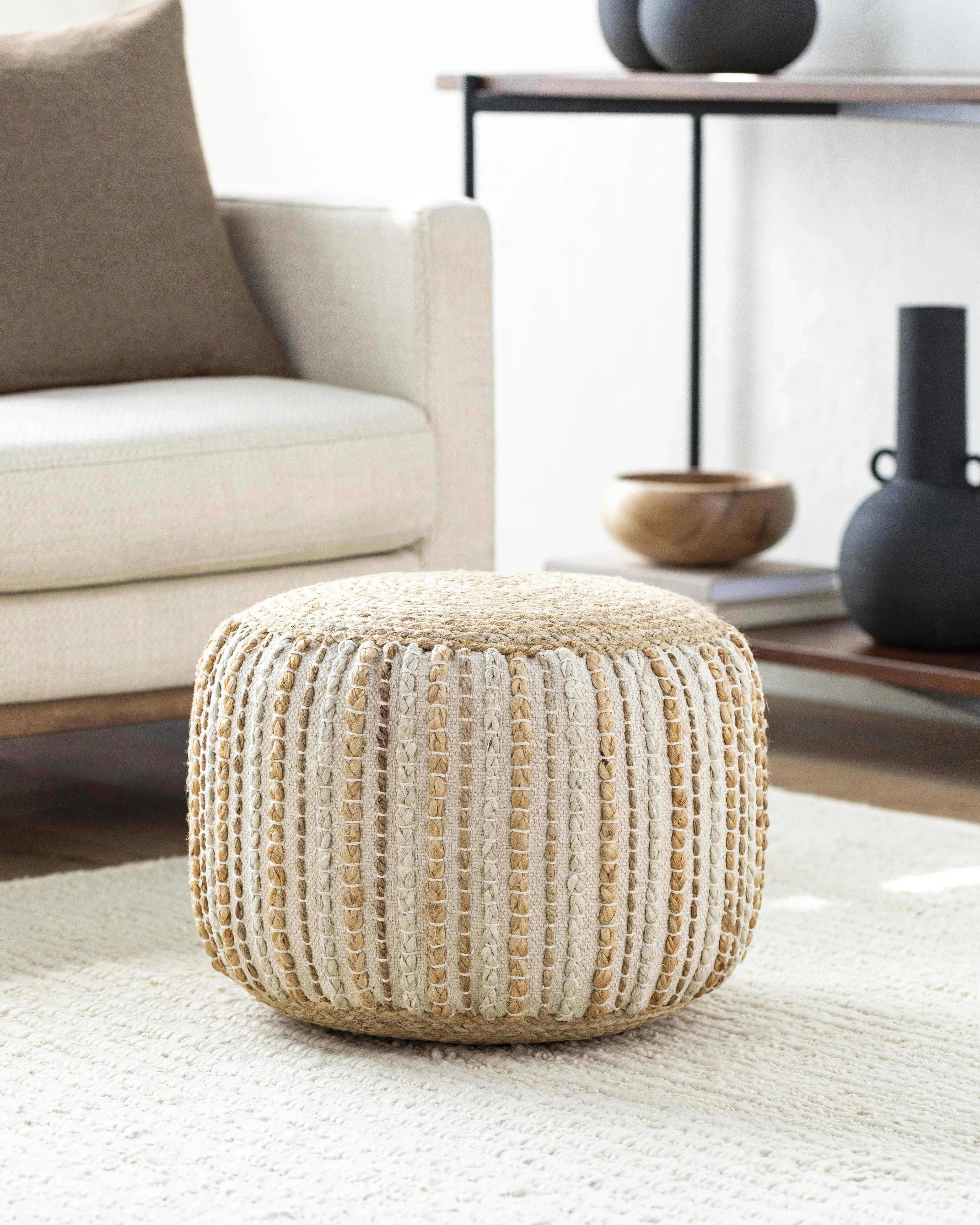 Laurel Foundry Modern Farmhouse Susie Jute Pouf & Reviews | Wayfair | Wayfair North America
