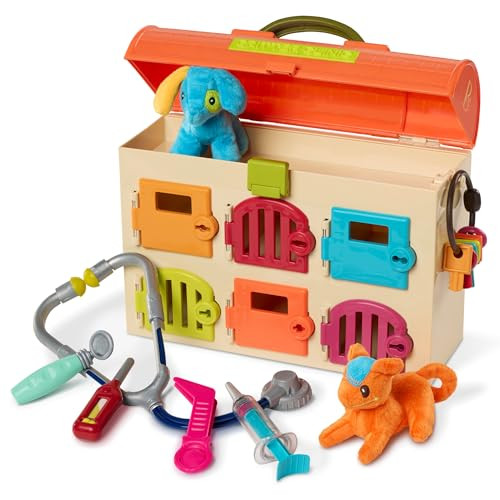B. toys – Critter Clinic Vet Set – Pretend Play Animal Hospital Toy for Toddlers & Kids – 14 Pieces Pet Care Set with Tools & Plush Toys – 2+ Years | Amazon (US)