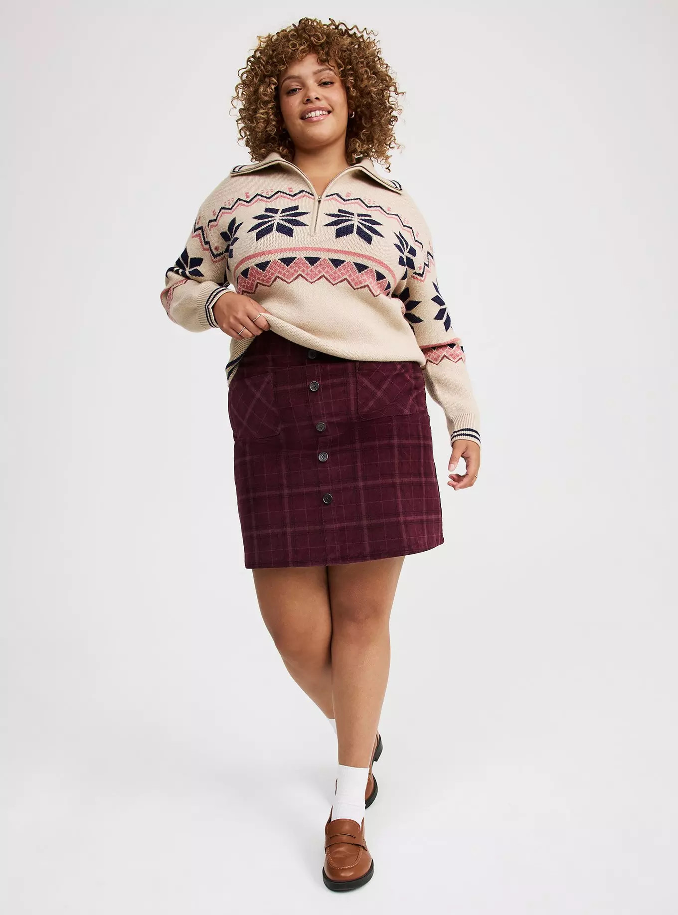 Mini Corduroy Button-Front Skirt | Torrid (US & Canada)