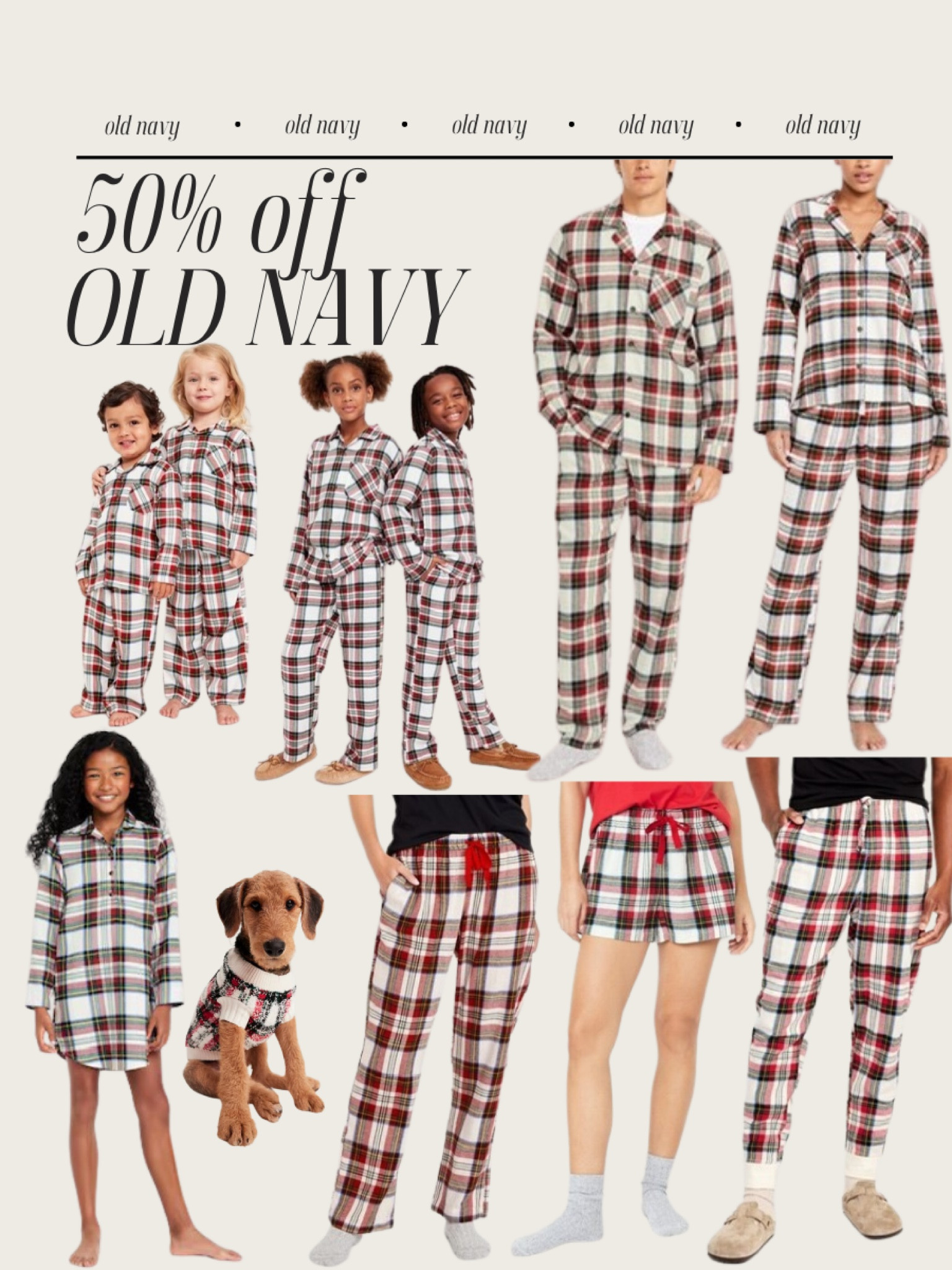50% off family matching pajamas from Old Navy! @oldnavy Christmas pajamas. 

#LTKFamily #LTKCyberWeek #LTKHoliday