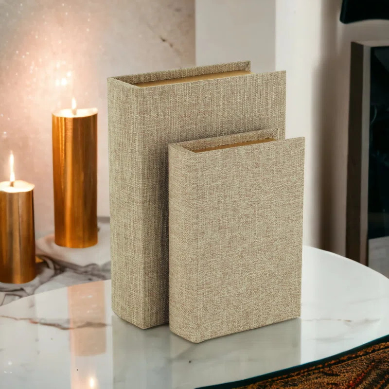 Aiyanna 2 Piece Fabric Book Box Set | Wayfair North America