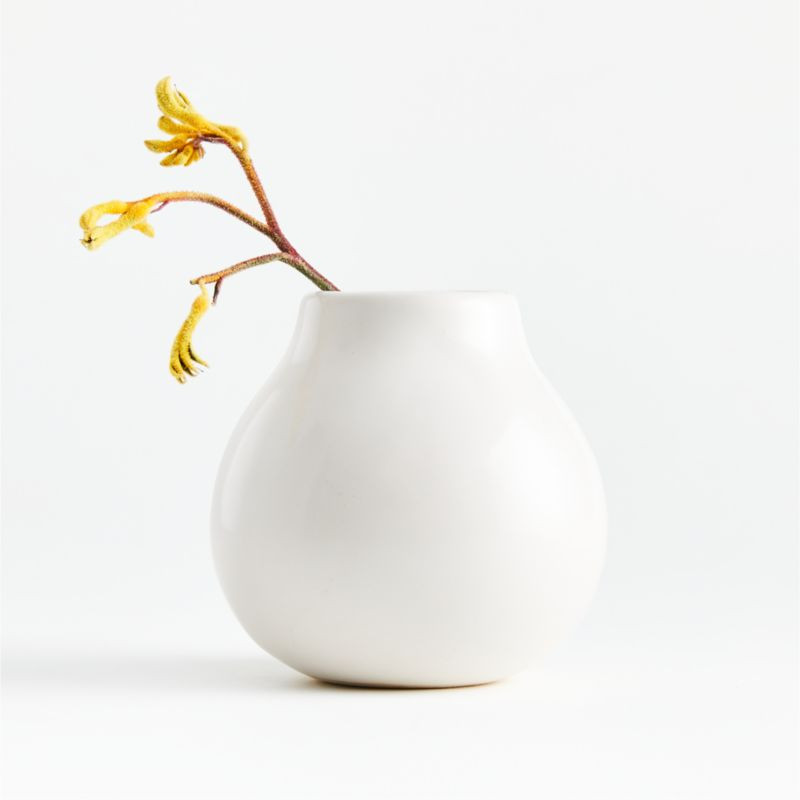 Patine Cream Bud Vase + Reviews | Crate and Barrel | Crate & Barrel