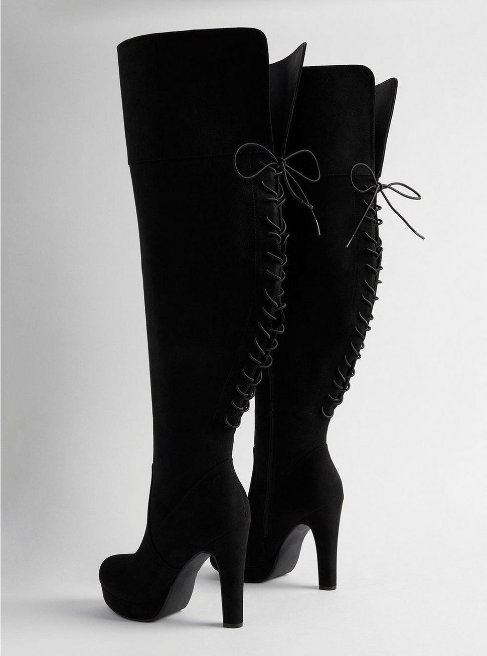 Laceup Back Platform Stiletto Over-The-Knee Boot (WW) | Torrid (US & Canada)