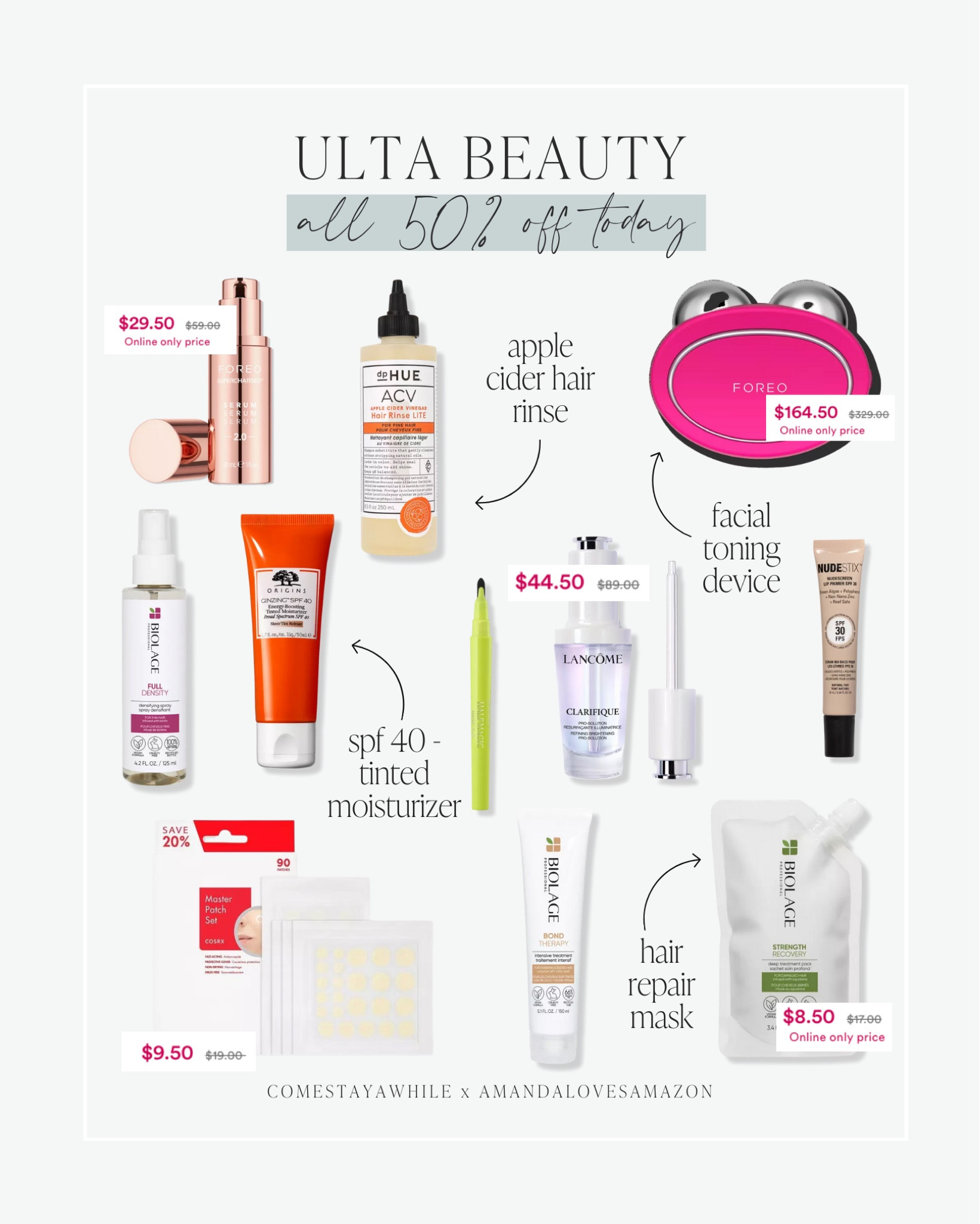 Check out my faves, enjoy 50% off discounts on these select items as part of Ulta's Semi-Annual Beauty Event! 😍 Don't miss out on these incredible beauty sales each day! Run, don’t walk to @ultabeauty! 💕

#LTKbeauty #LTKsalealert #LTKstyletip