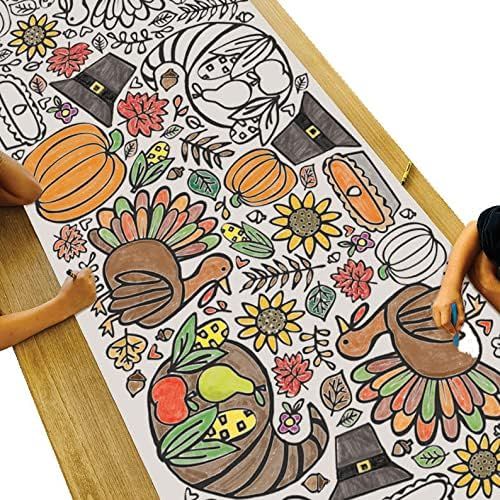 Amazon.com : Tiny Expressions Giant Thanksgiving Coloring Poster for Kids - 30 x 72 Inches Jumbo ... | Amazon (US)