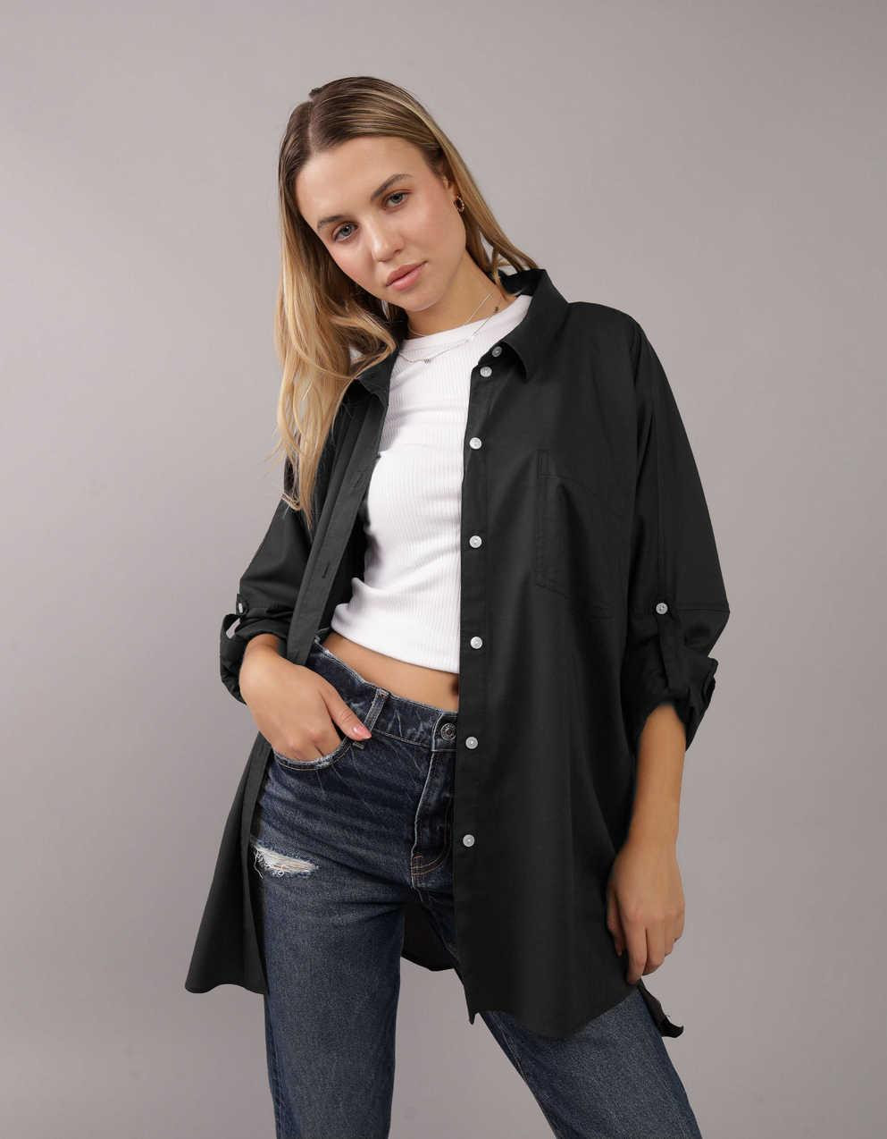 AE Go Big Oversized Shirt | American Eagle Outfitters KR - Not_Live