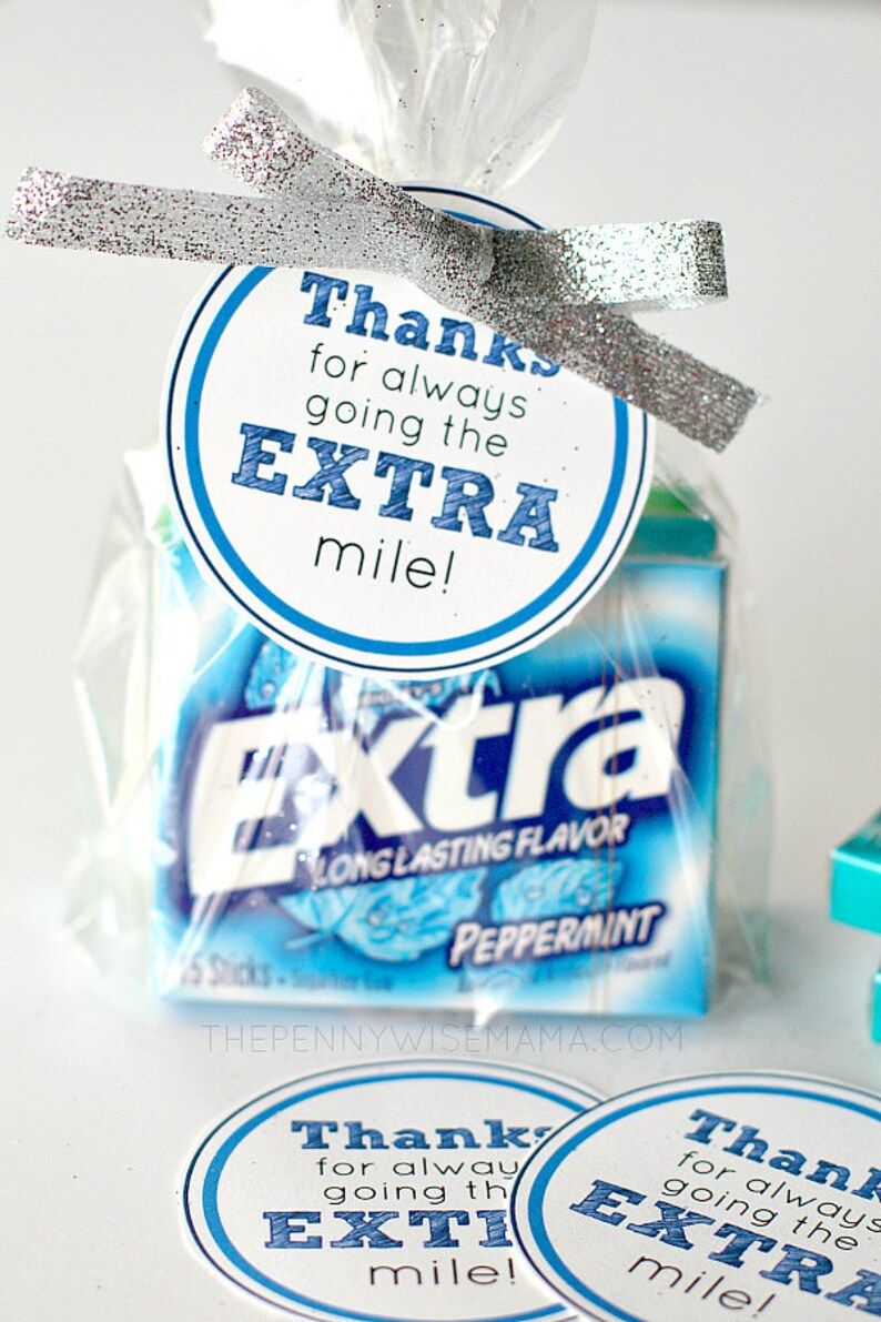 Thanks for Going the EXTRA Mile Gift Tag Teacher | Etsy | Etsy (US)